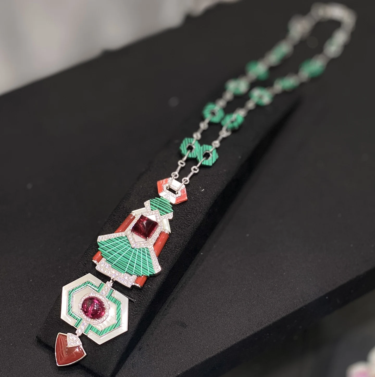 Alta artigianale solido argento 925 agata rossa sintetica verde malachite conchiglia collane di perle orecchini anelli set di gioielli da donna di lusso