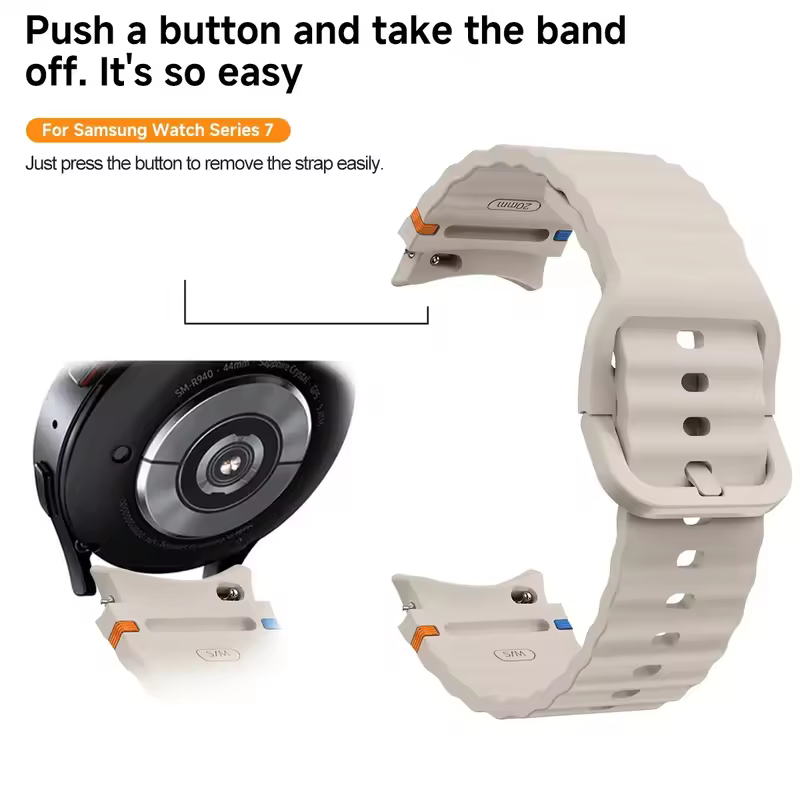 Original Band for Samsung Galaxy watch 7/FE/5 Pro/6/4 classic 44mm 40mm Silicone sport belt bracelet correa Galaxy watch 7 Strap - Image 3
