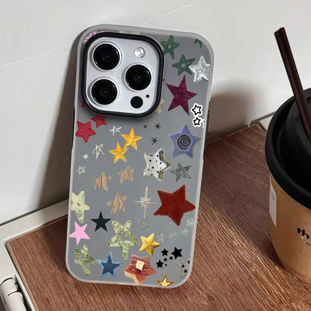 Für Samsung Galaxy S21 S26 S25 S24 S23 S22 Ultra Plus FE Hülle Retro Sterne Luxus-Cover Für A37 A36 A54 A55 A56 Stoßfeste Schutzhülle – Detail 6