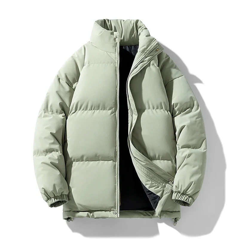 Puffer Jacket Men Thick Warm Parka Plus Size Quilted Jacket Solid Outwear Coats Loose Cotton-padded Men's Clothing Top 7XL 8XL - view 5