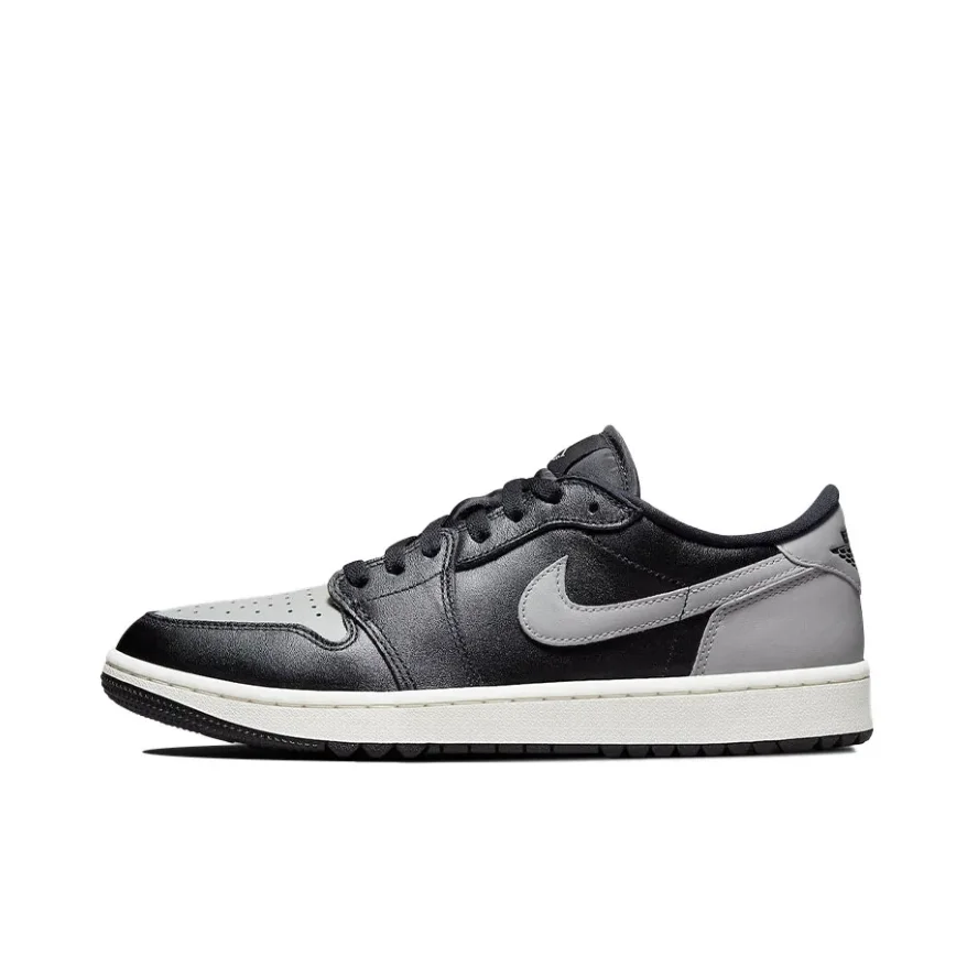 Jordan Gray and black color Air Jordan 1 non-slip lightweight comfortable and versatile low-top retro board shoes