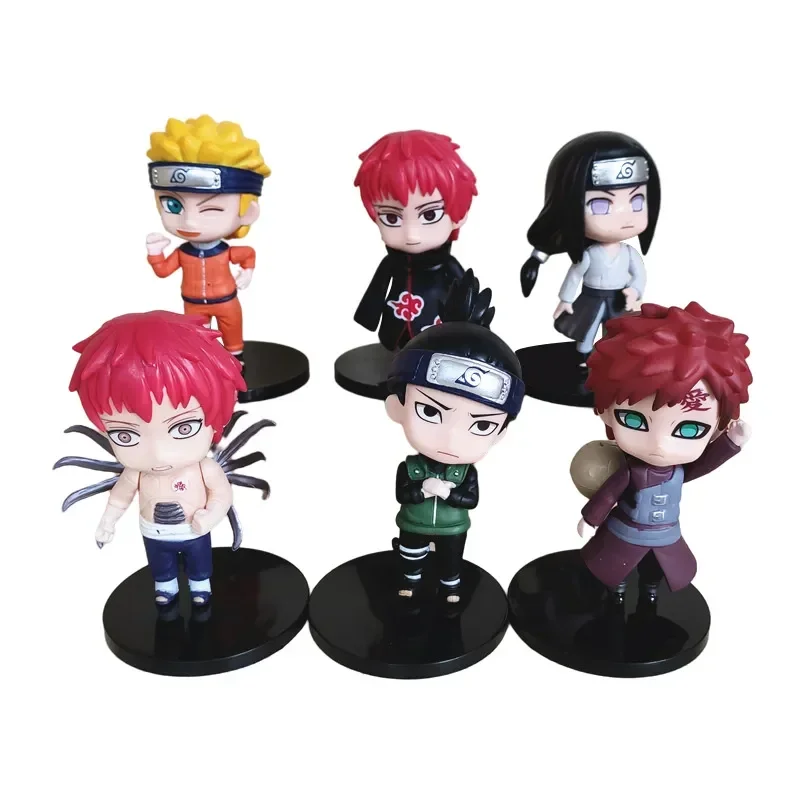 

Naruto Shippuden Anime Figure GK Uzumaki Hyuga Neji Model Q Version 9CM ABS Sasori Statue Desktop Toys For Kids OPP