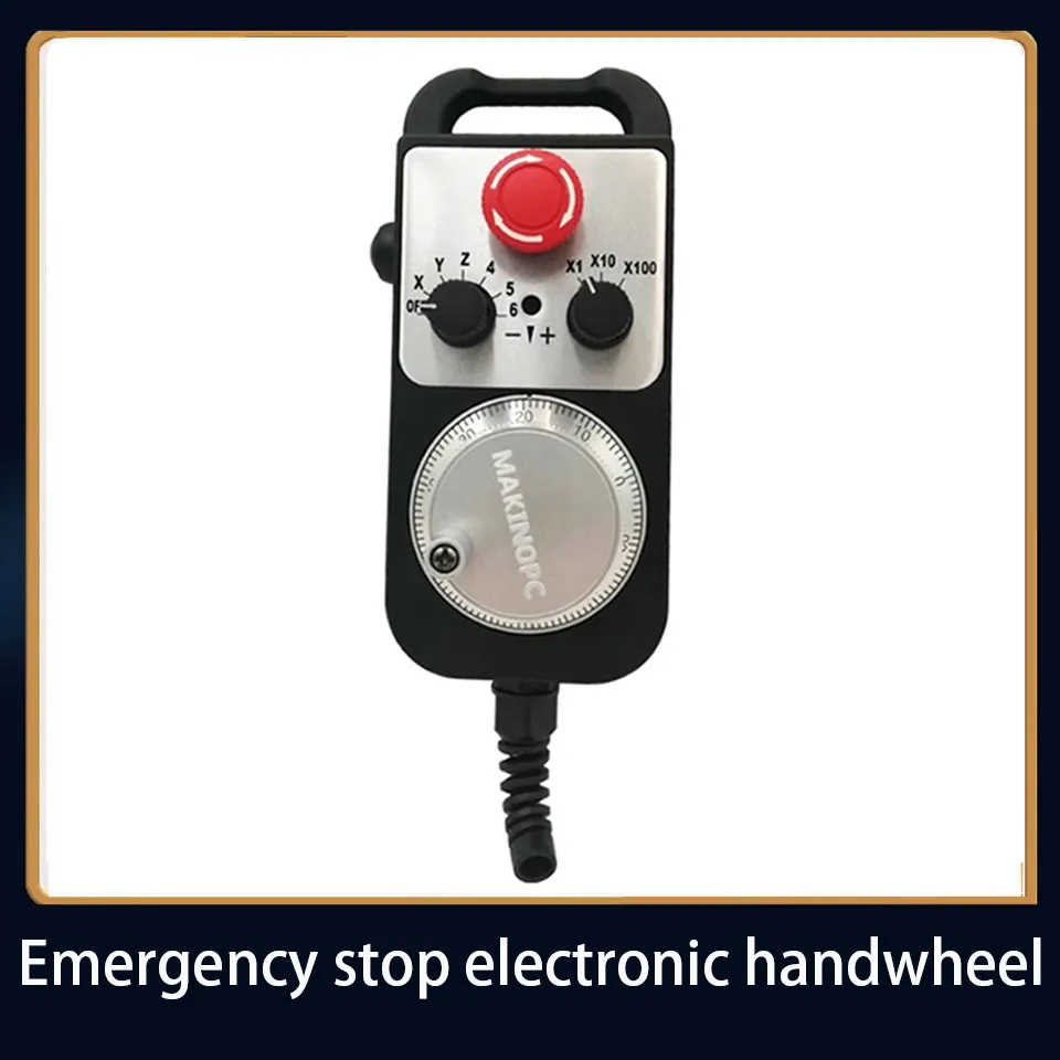 

Emergency stop electronic handwheel pulse generator with intelligent switch automatic reset engraving machine handwheel PLC24v