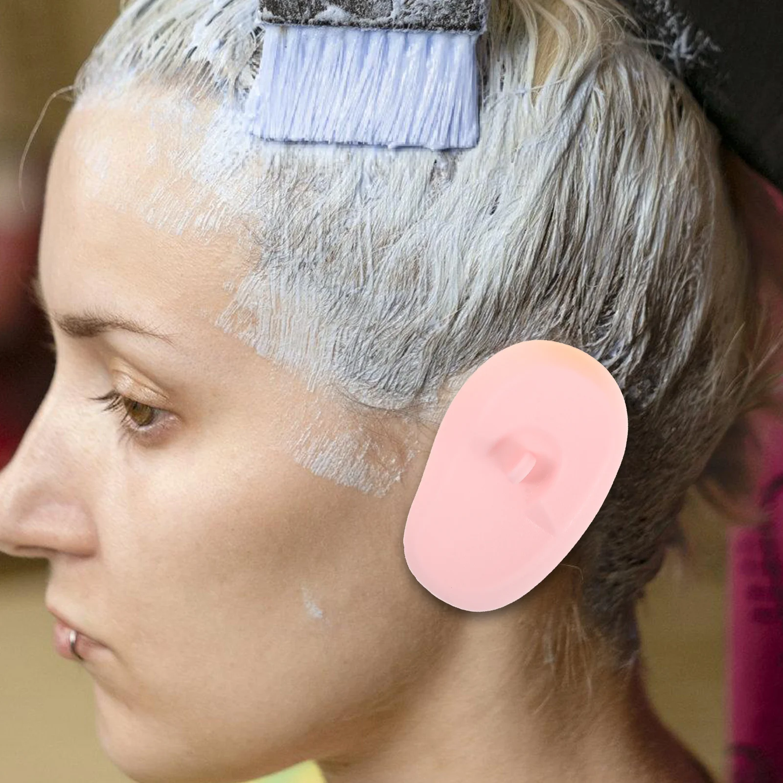 

6 пар амбушюр для краски для волос, силиконовые герметичные защитные колпачки для ушей для салона и личного использования, наушники для краски для волос