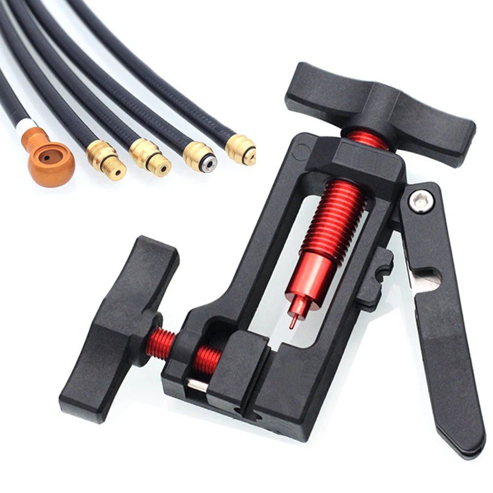 2 in 1 Fahrrad hydraulische Scheiben bremse Öl Nadel Werkzeuge Treiber Schlauchs ch neider Kabel zange Oliven anschluss Einsatz bh59 bh90 Presse installieren – Detail 8