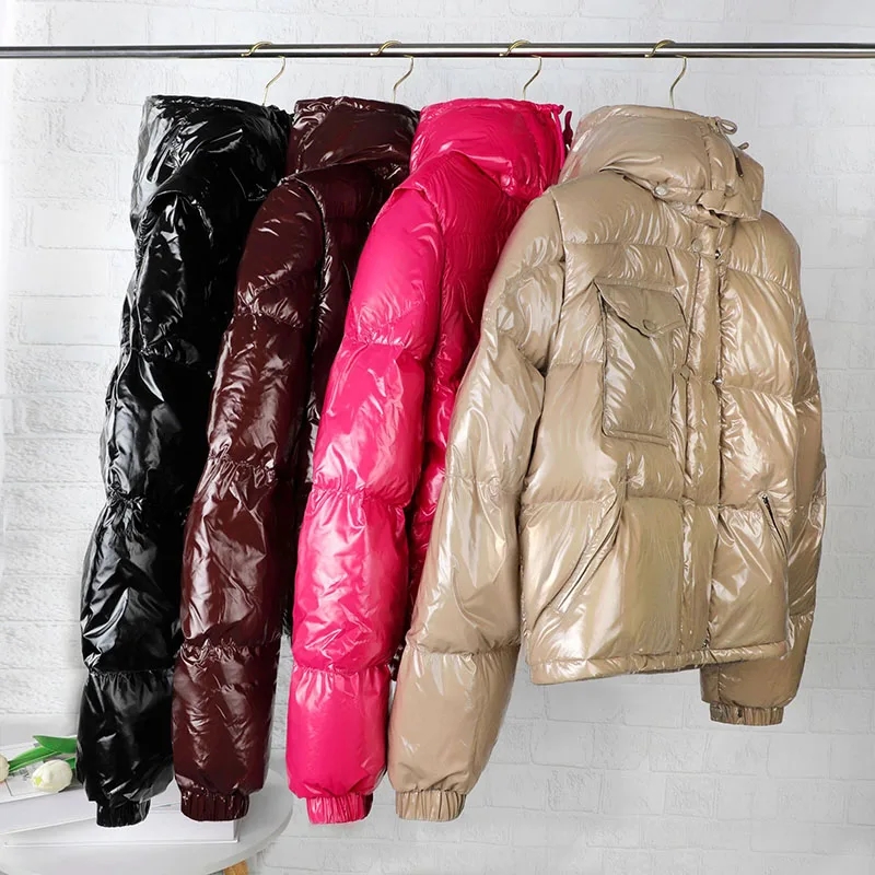 Fashion Warm Hooded Women's Down Jacket 2024 New Winter 90 White Duck Down High Quality Temperament Women's Down Jacket Top H147