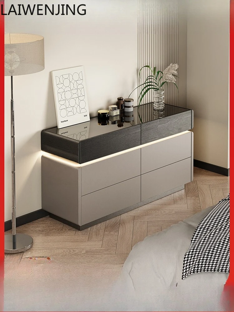 

MJY solid wood six-chest cabinet bedroom bedside storage combination wall side cabinet