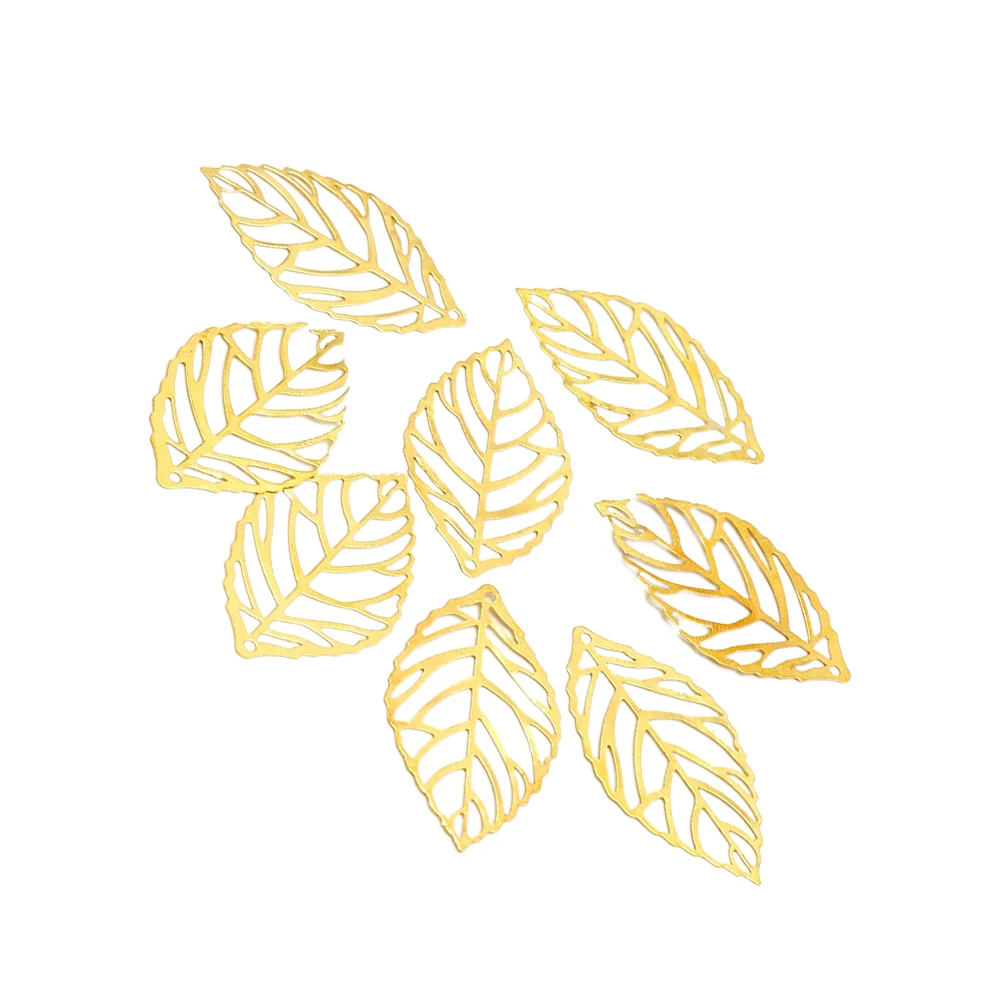 

100 Pcs Hollow Leaves Iron Sheets DIY Headdress Materials Hair Accessories Bracelet Hairpins Tool Durable Traditional