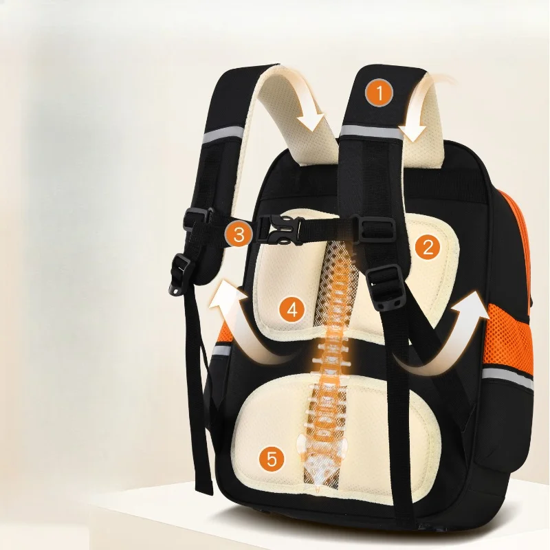 Lightweight Spine Protection Large Capacity Children Backpack For Boys Girls Primary School Students