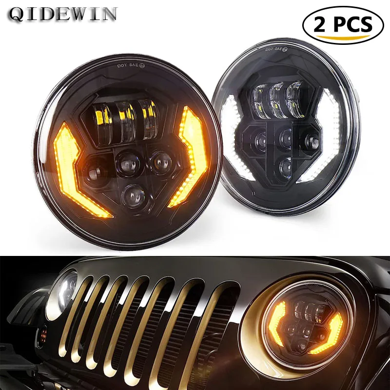 

7 Inch Spot Light For JEEP Wrangler Harley Motorcycle Headlamps Angel Eye Modified Light Work Light Daytime Running Lights 120W