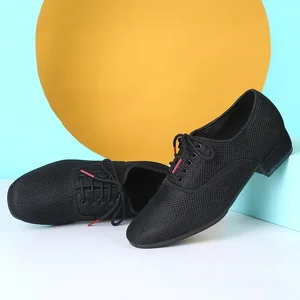 Herren Fashion Dance Schuhe Standard Ballsaal Schuhe atmungsaktives Stricken von niedriger Absatz Übung Männlicher Wettbewerb Moderner Tanzsportschuh Schuh 12 Hauptverkaufssprung tanzen - №5