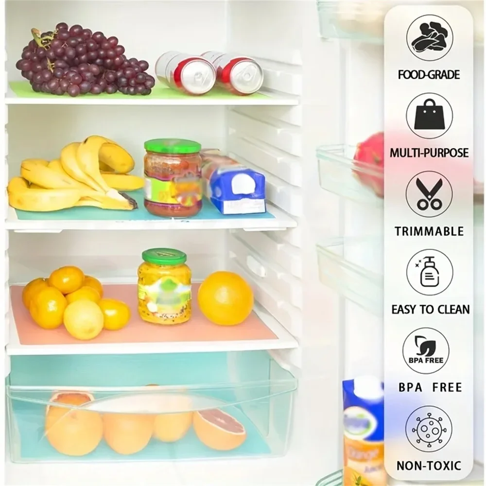 EVA Waterproof Refrigerator Liner Mat Washable Mildew Kitchen Pad Anti-oil Cabinet Drawer Placemat Heat-insulat Fridge Mat