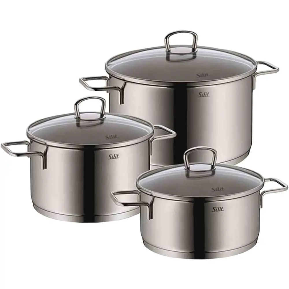 

Silver Stainless Steel Cookware Set, 49 x 39 x 49 cm