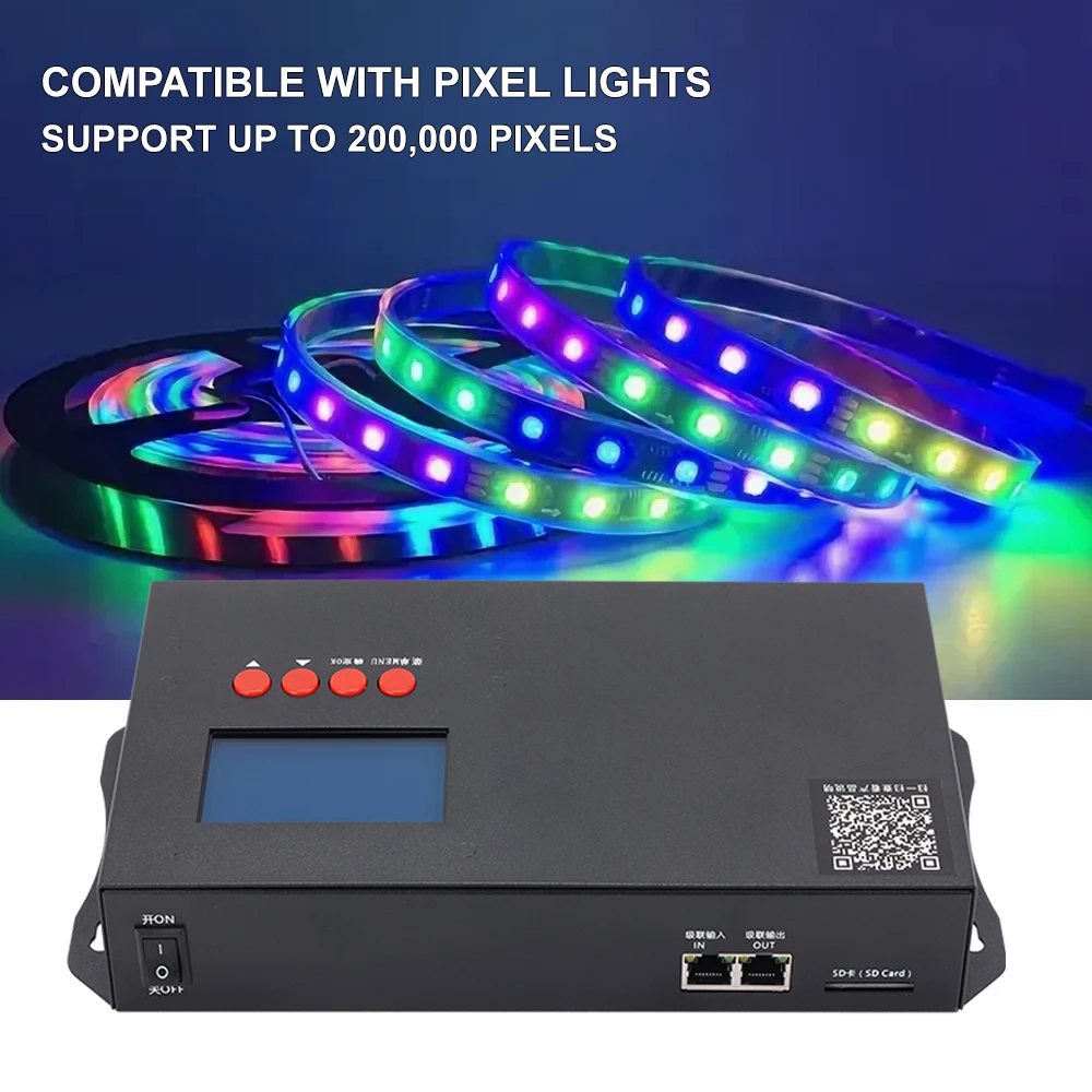 M-C8 8 Port DMX 512 Serial SPI signal RDM Decoder Master RGB LED Strip Light Constant Voltage Program Project Controller