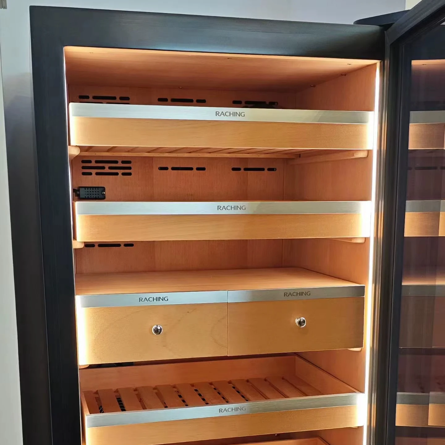 Dark Matter Series Cigar Humidor Cabinet Constant Temp Humidity Control Air Purification Easy Clean Spanish Cedar Interior