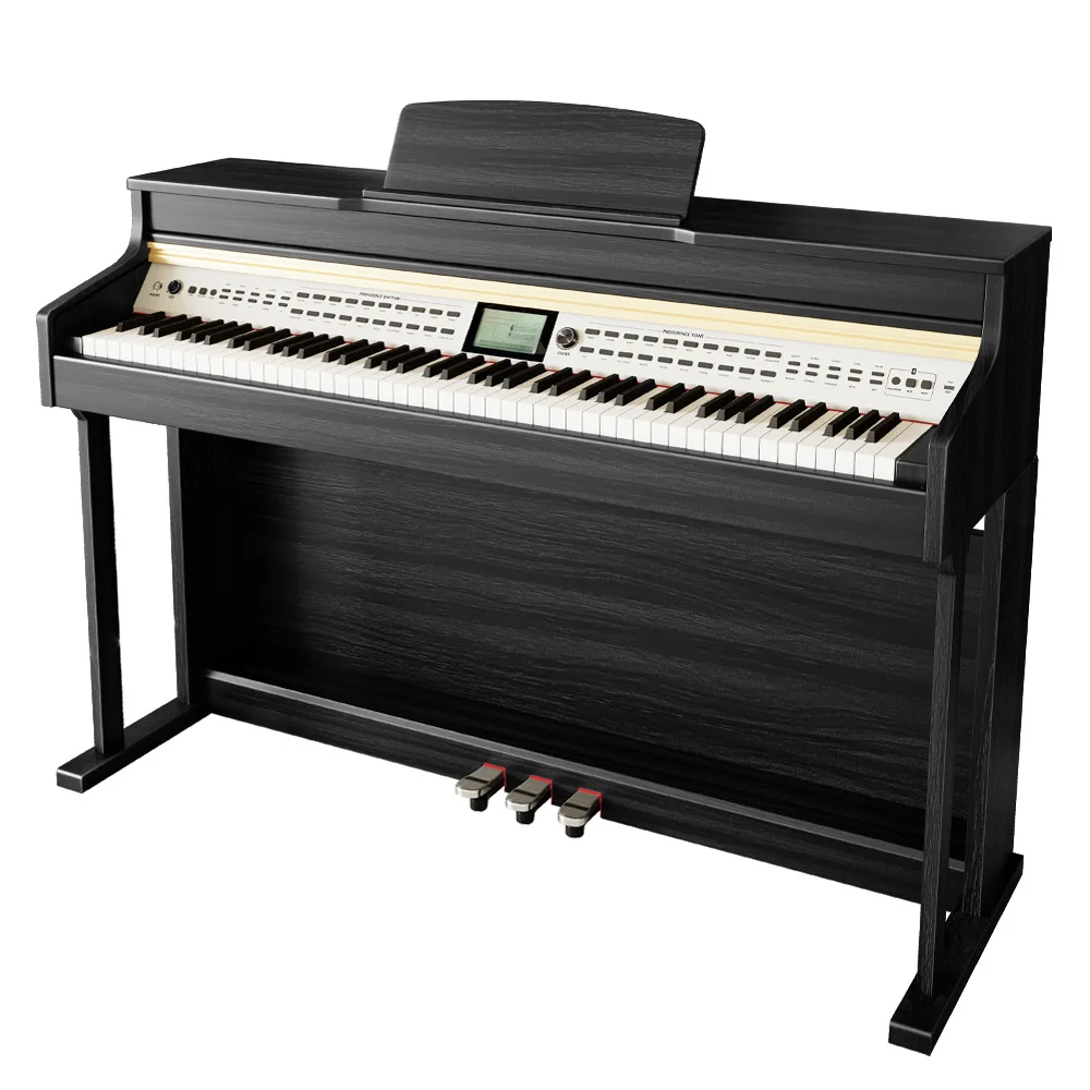 88 Key Weighted Digital Piano, Professional Grade, Multi-Function, Beginner Friendly, Upright Design, Home and School Use, Black