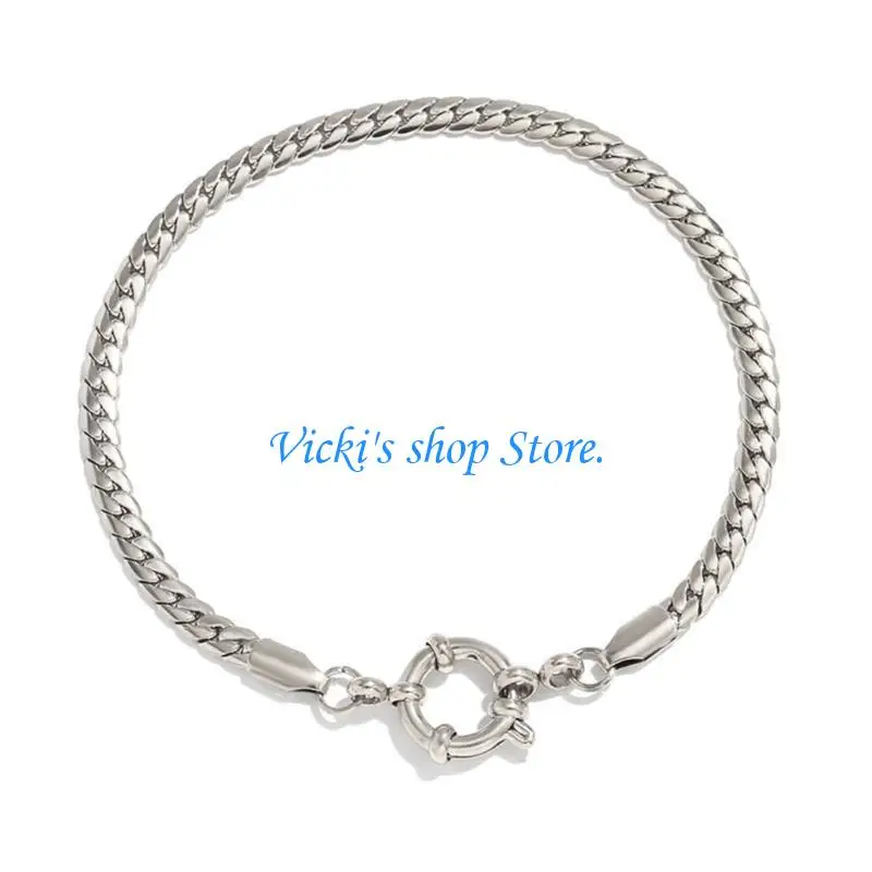 C1FC Stylish Chain Buckles Bracelet Suitable for Social Gatherings and Casual Wear