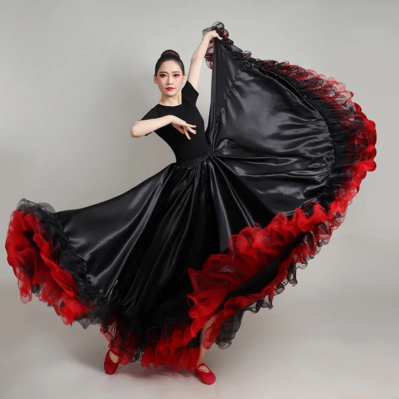 Spanish Bullfighting Dance Skirt Performance Dress Women\'s Skirt Long Skirt Large Swing Skirt Dance Costume Performance Clothes