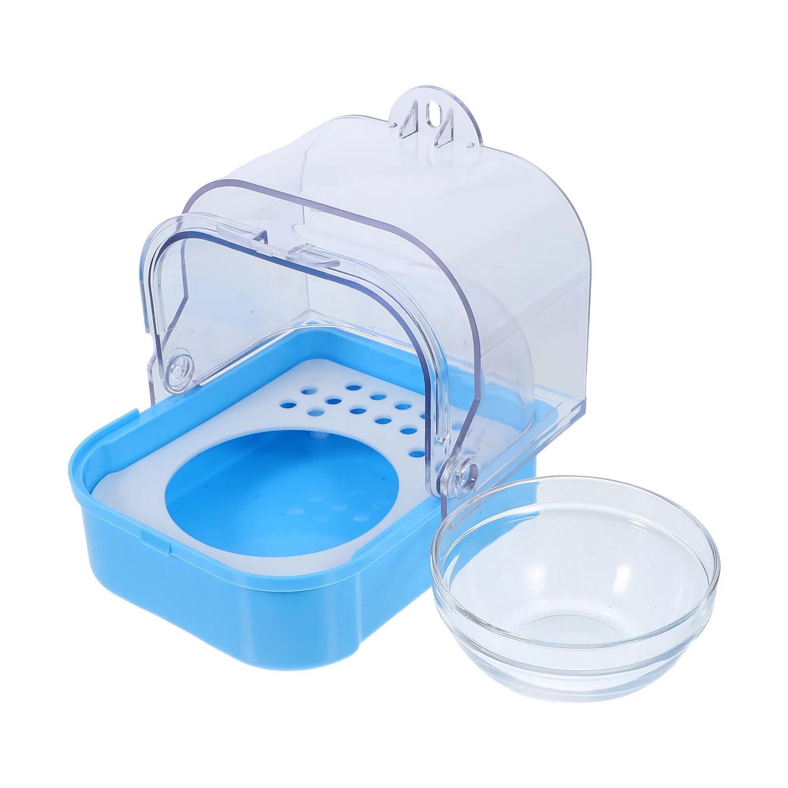 

Spill-Proof Parrot Feeder Hanging Bird Food Container Automatic Feeding Large Capacity Cage Bowl Easy Clean For Parakeets Small