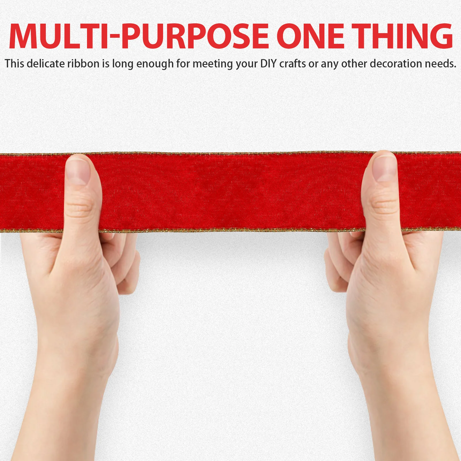 

1 Roll Red Cuttable Craft For Gift Wrapping Package Decoration Wear-Resistant Festival Ribbon Wrap Supplies Diy Accessories