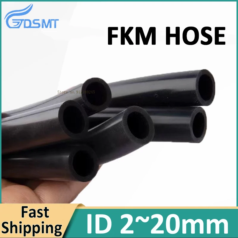 

Черная трубка из фторкаучука, устойчивая к высоким температурам и маслостойкая труба из сырья для автомобилей, ID 2 ~ 20 мм