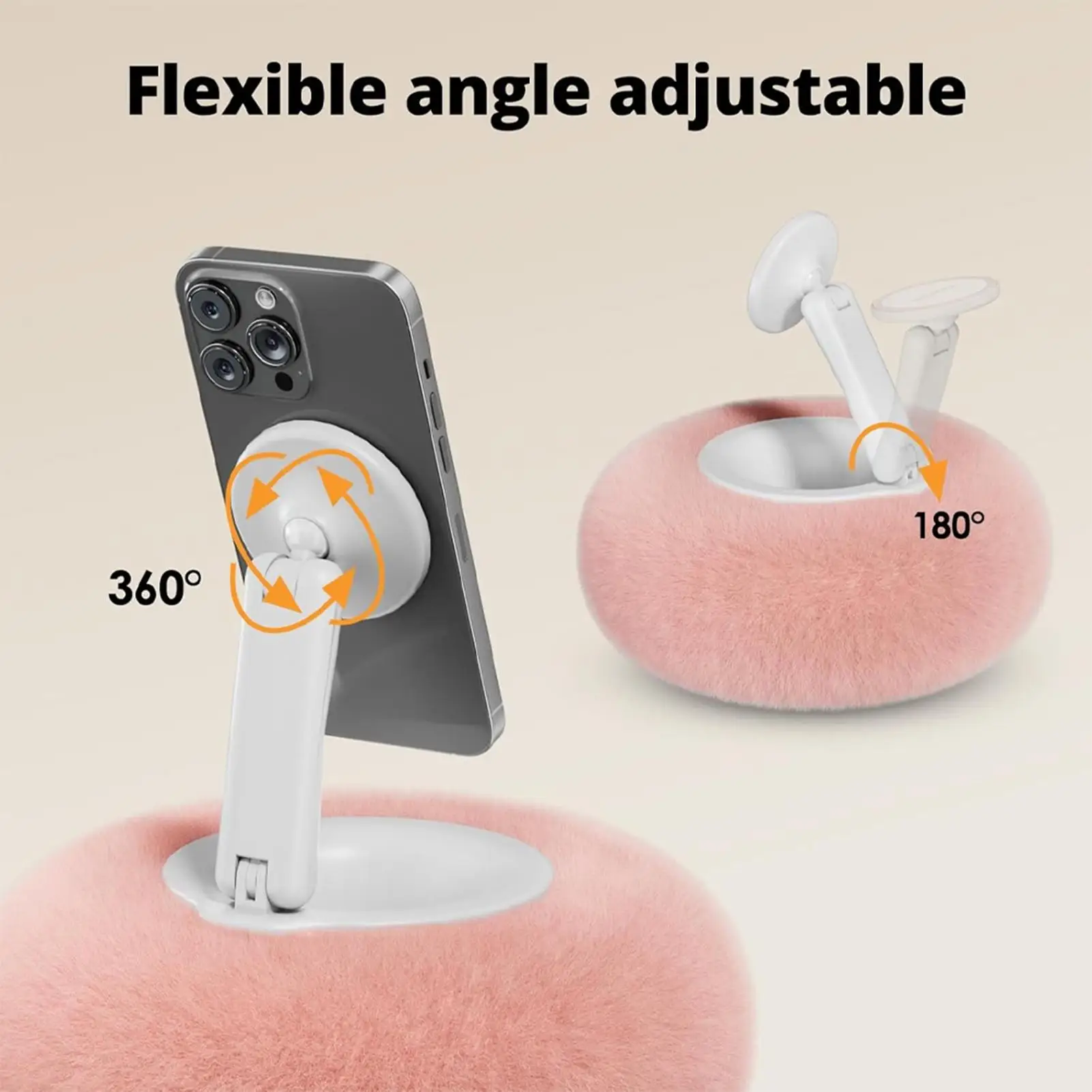

Mobile Phone Pillow Holder Magnetic Holder Plush Pillow Lazy Artifact Adjustable For Real-time Live Streaming Video Chat