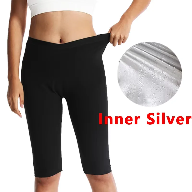 Women Sauna Sweat Pants Thermo Fat Control Leggings Shapewear Fitness Tummy Control Body Shaper Waist Slimming Sportswear Shorts