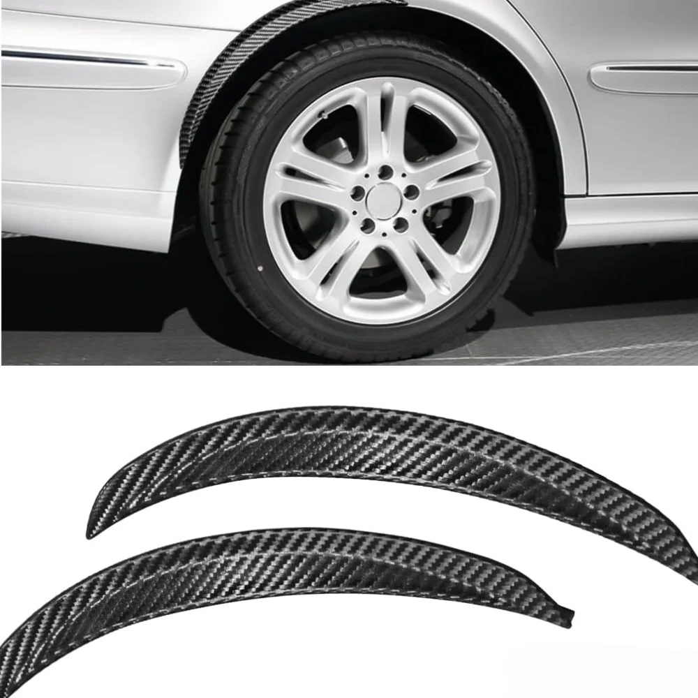 2Pcs Rubber Wheel Eyebrow Protector Universal Car Fender Arch Anti-scratch Moulding Trim Strip Car Exterior Sticker Protection