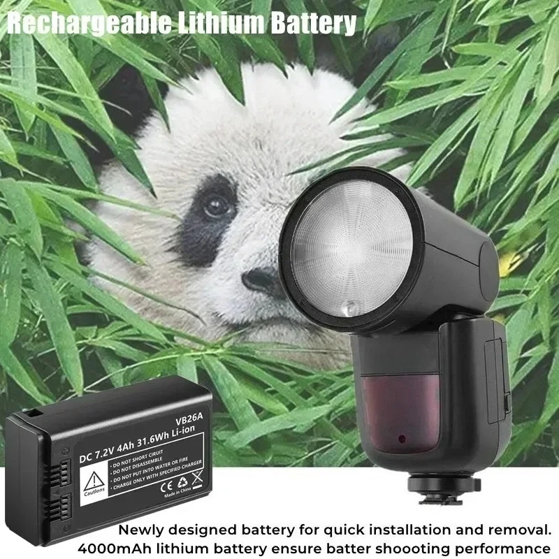 VB26A VB26B 7.2V Li-Ion Battery for  V1 V1S V1C V1N V1F V1O V860III Photographic Lamp Round Head Flash Speedlite - Image 6