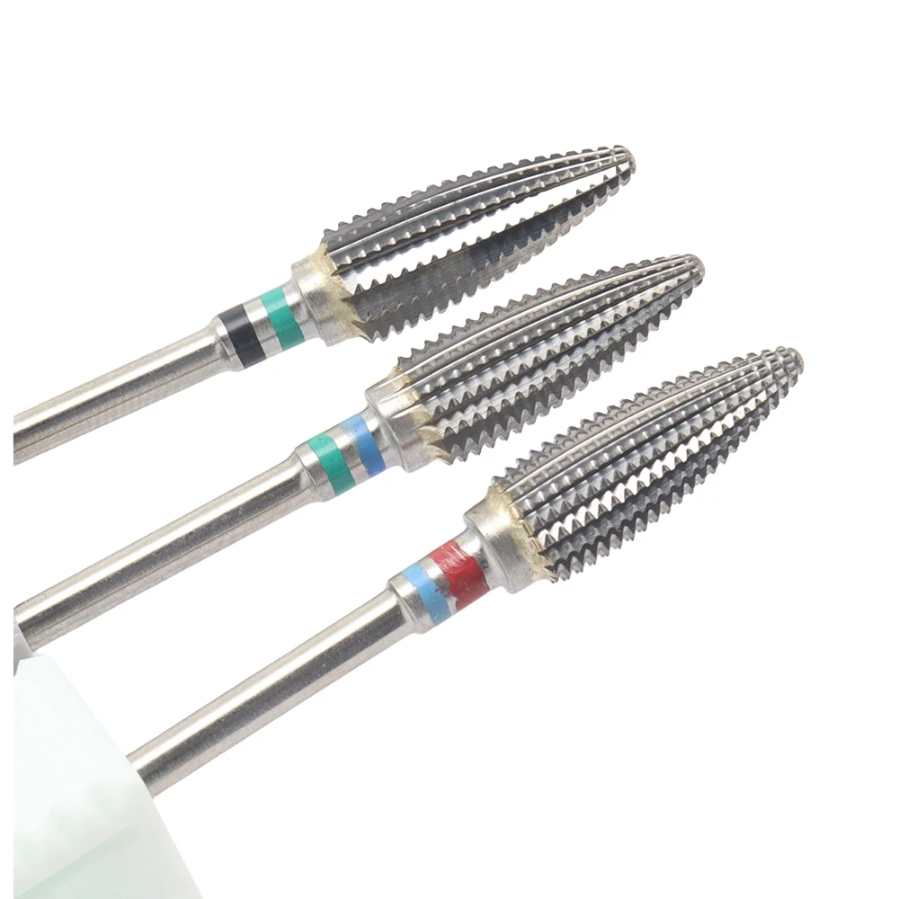 1 Uds. Brocas de acero de tungsteno para uñas, Lima para uñas, taladro eléctrico, taladros para manicura y pedicura, accesorio, herramientas acrílicas para uñas Smoot