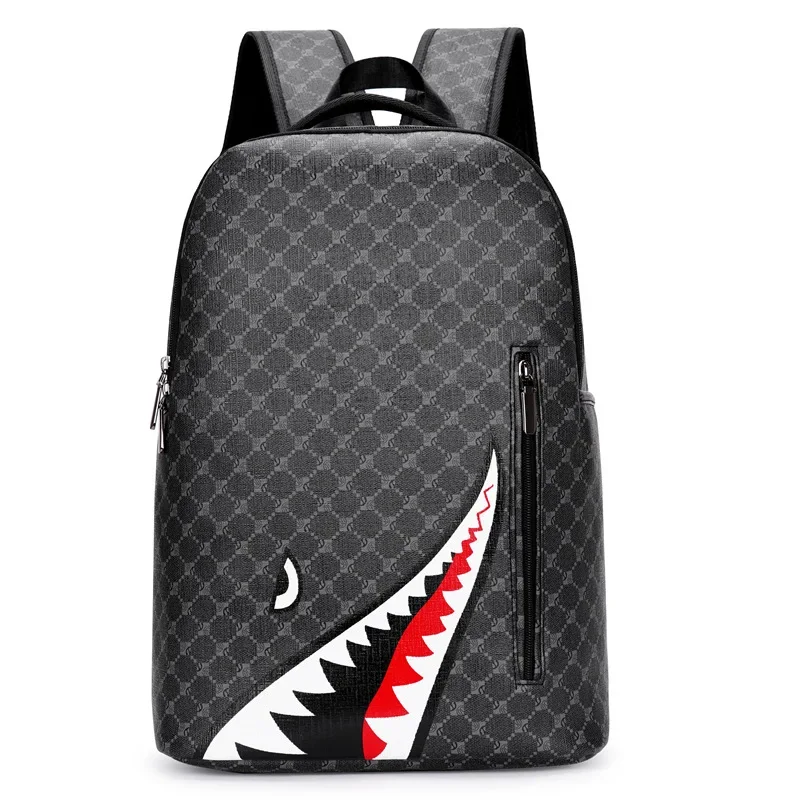 Men\'s Backpack Plaid High School College Bag 15-inch Laptop Rucksack