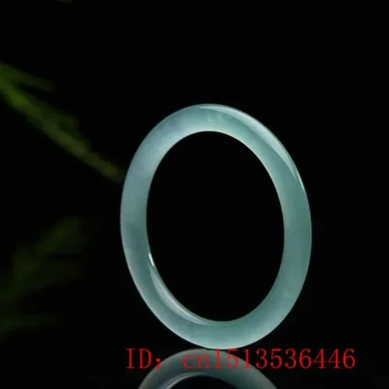 Gelang bulat hijau giok alami asli 54-62mm, aksesori perhiasan jimat ukir tangan hadiah untuk wanita