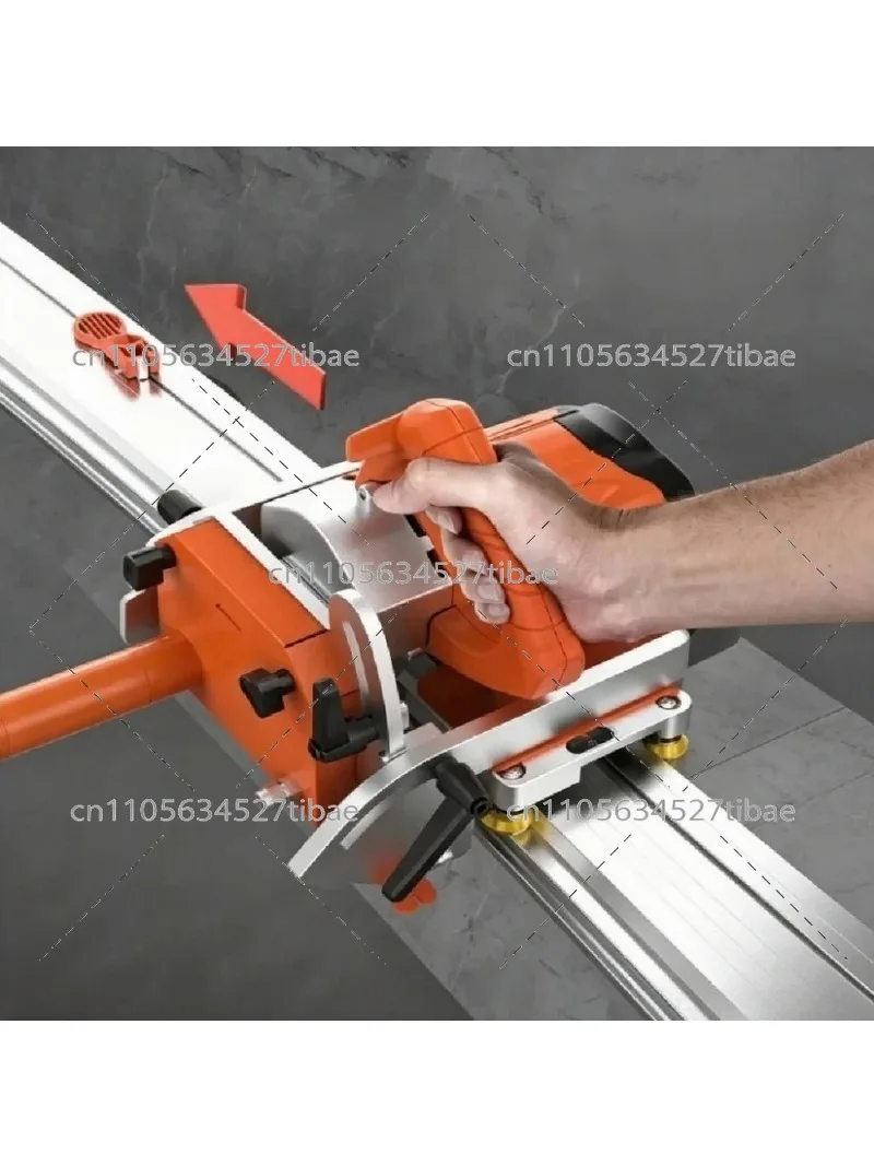 Multifunctional Electric Track Tile Cutter 55 Degree Miter Straight Cut For Ceramic Porcelain Stone