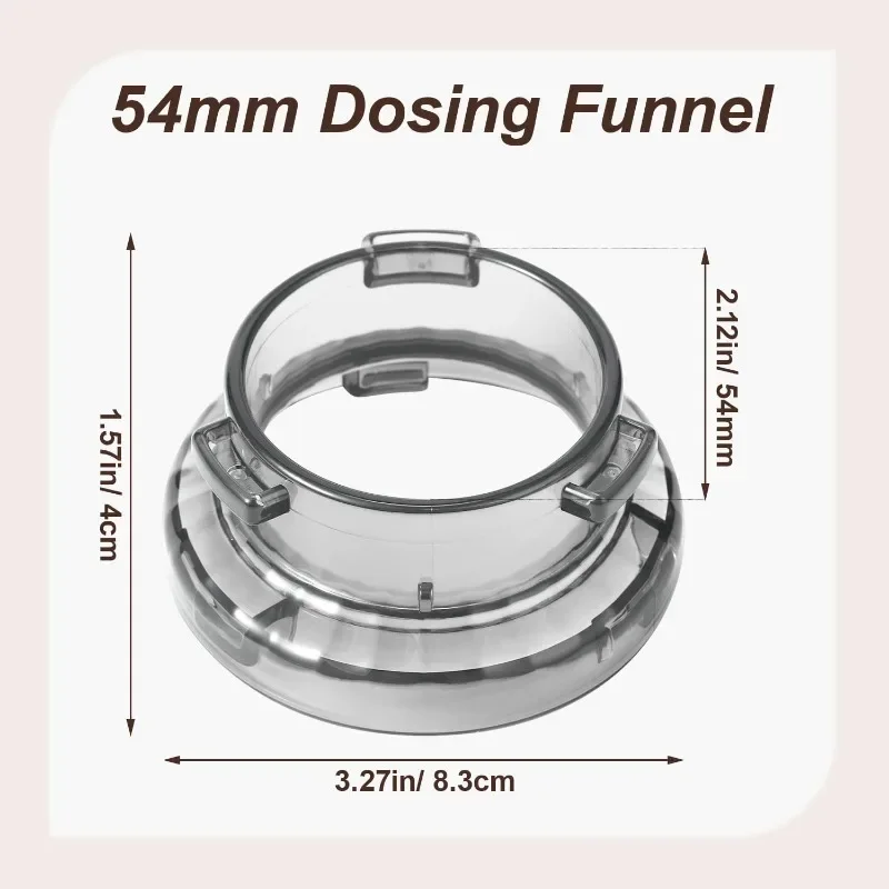 54mm Dosing Funnel for Breville Barista And Bambino Espresso Machines - Prevents Coffee Grounds Spill over Espresso Dosing Tool