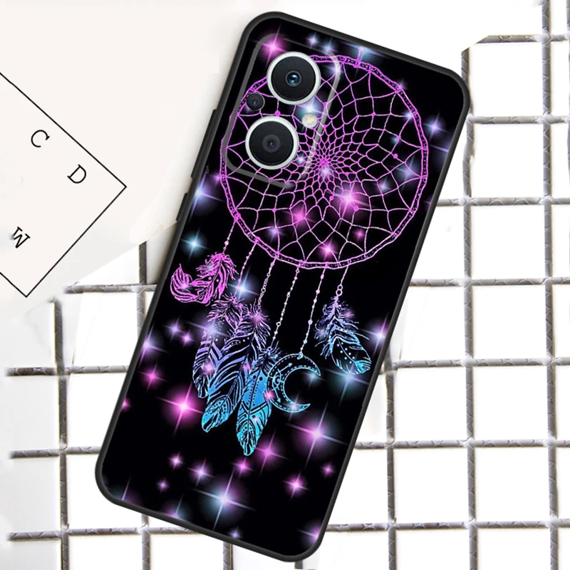 Retro Feather Dreamcatcher Case For OPPO Reno 4 5 6 7 8 Lite 5Z 4Z 2Z 8T 10 Pro OPPO Find X2 X3 X6 X5 Pro Lite Cover