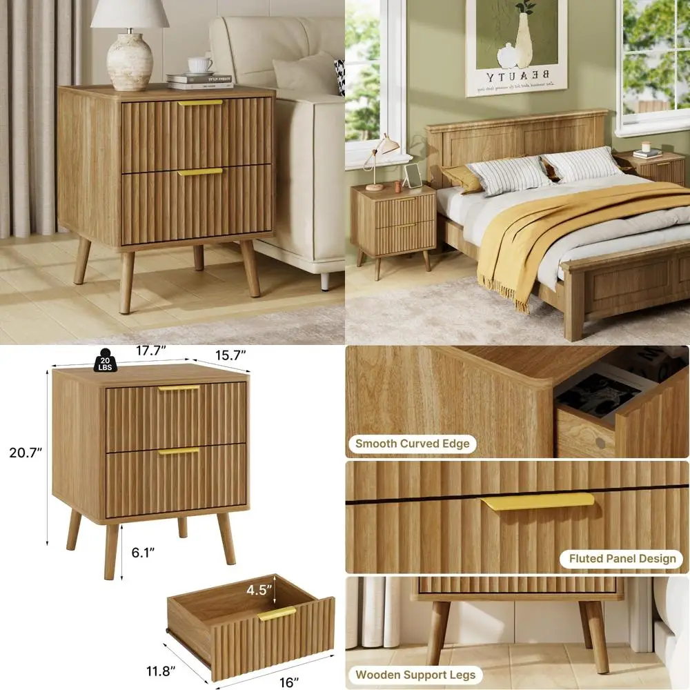 منضدة خشبية معاصرة بأدراج عميقة ومنحنية