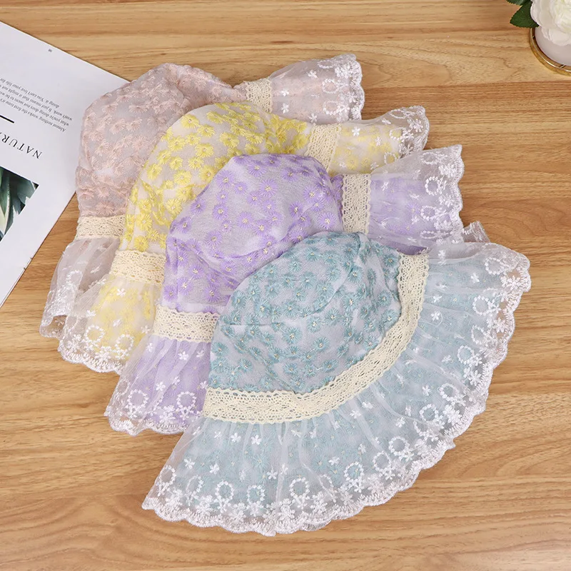

Fresh and Delicate Floral Sun Hat for Women, Lace Mesh Sun Hat, Breathable Face-covering Sun Hat, Travel Bucket Hat
