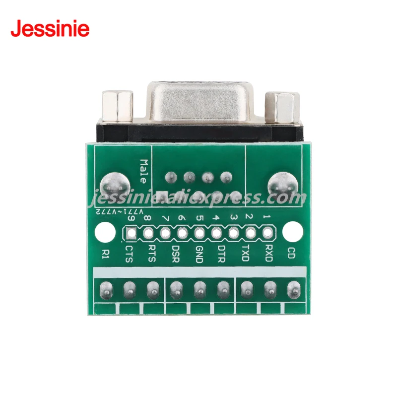 5pcs/1pc DB9 DR9 Male Female Adapter Cable Signals Terminal Module RS232 RS485 Serial Port COM to Terminal 9Pin 9-Hole Connector