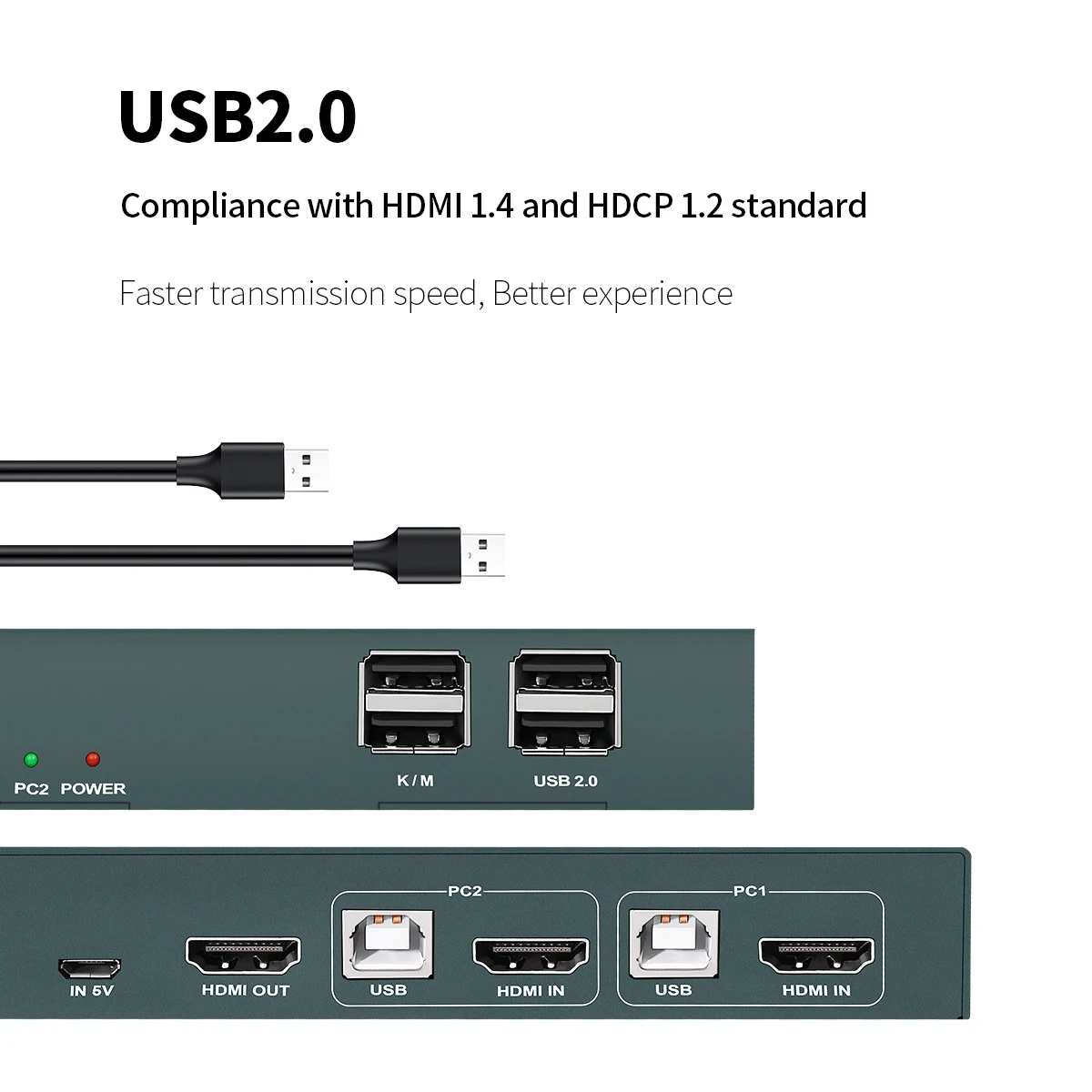 2 em 1 fora 4k 30hz caixa de interruptor do usb hdmi kvm para 2 pc que partilha a caixa do switcher do cubo do interruptor do usb do teclado 2 em 1 switcher para o portátil hdtv