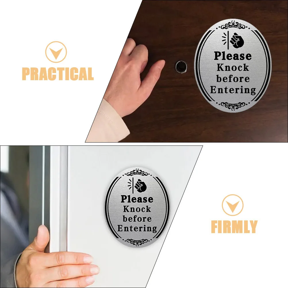 4 قطعة تدق قبل الدخول علامة ملصق مقاوم للماء عالية التصاق الباب ملصق مائي لغرفة النوم مكتب الحمام دخول لوحة الزخرفية #4