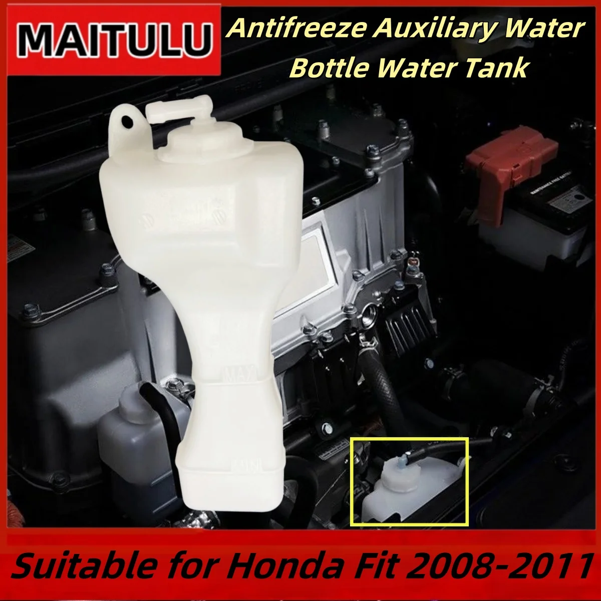 

19101RB0000 19101-RB0-000 19101 RB0 000 Radiator Coolant Reservoir Water Bottle Tank Fits for Honda Fit/Jazz Insight CRZ City