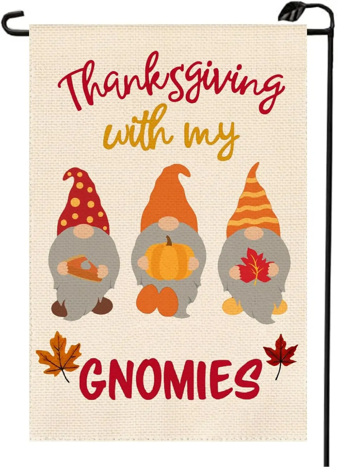 Thankful With My Gnomes Thanksgiving Garden Flags 12x18 Inch Double Sided for Outside Fall Pumpkins Seasonal Autumn Small Fl hhz