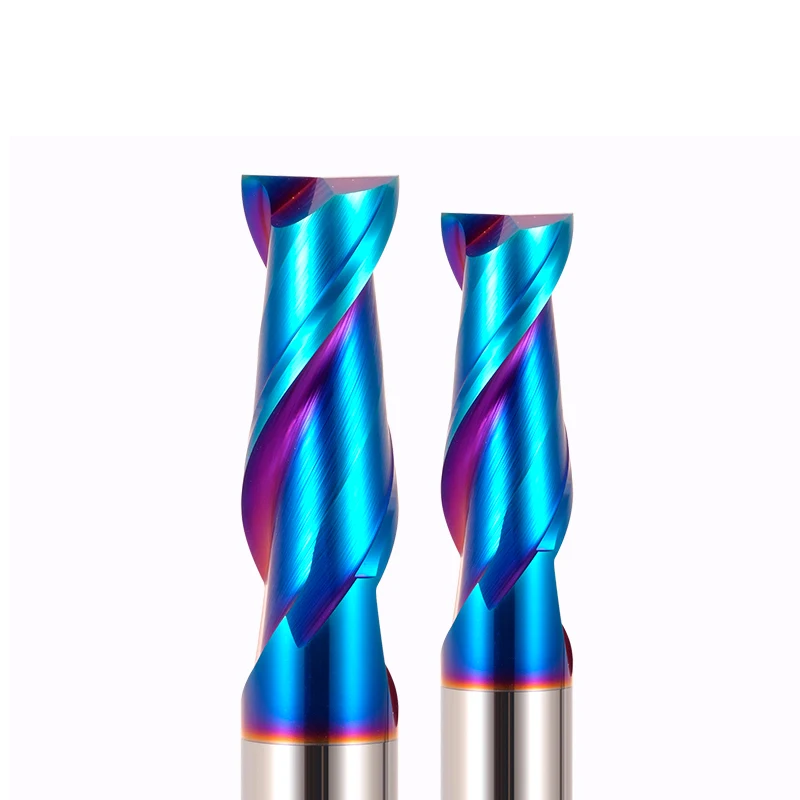 2 Flutes HRC65 Carbide End Mill 2 4 5 6 8 10 12mm Milling Cutter Alloy Coating Tungsten Steel Cutting Tool CNC maching Endmills