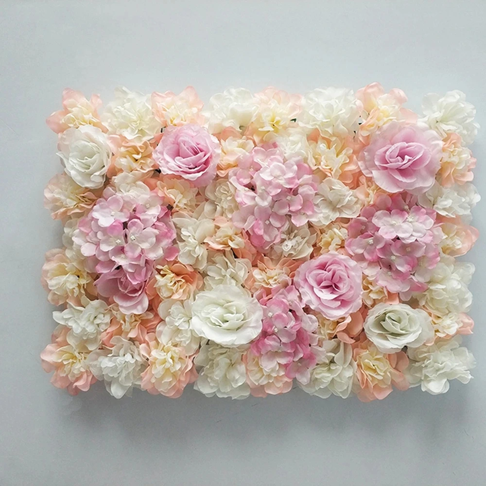 Rose Artificial Flower Wall Panel Decor Decorative Painting Flower Wedding Party Event Birthday Shop Scene Flower Wall Backdrop