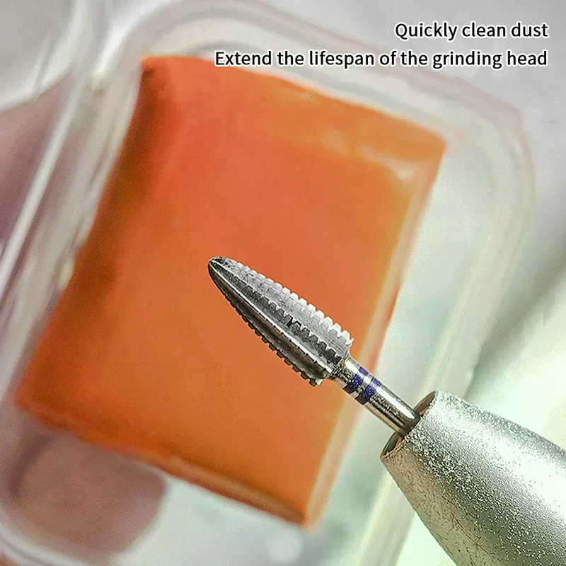 Electric Nail Drill Bits Cleaning Mud With Dustproof Box Portable Manicure Cutter Cleanser Dust Brush Clean Tools Quickly