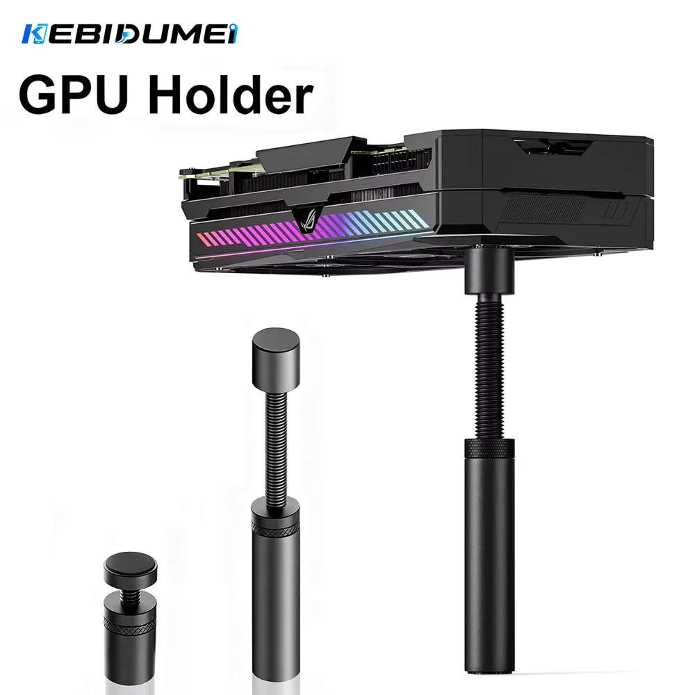 KEBIDUMEI Aluminum GPU Holder Support Bracket Anti-Sag Stand 27-120mm Video Card Holder for Graphics Card Sag Holder Bracket