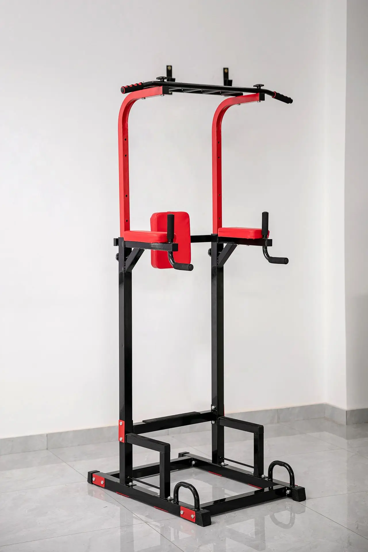 

Indoor Home Use Steel Thick Lat Pull up Bar Power Tower Station Dip Rack Newly
