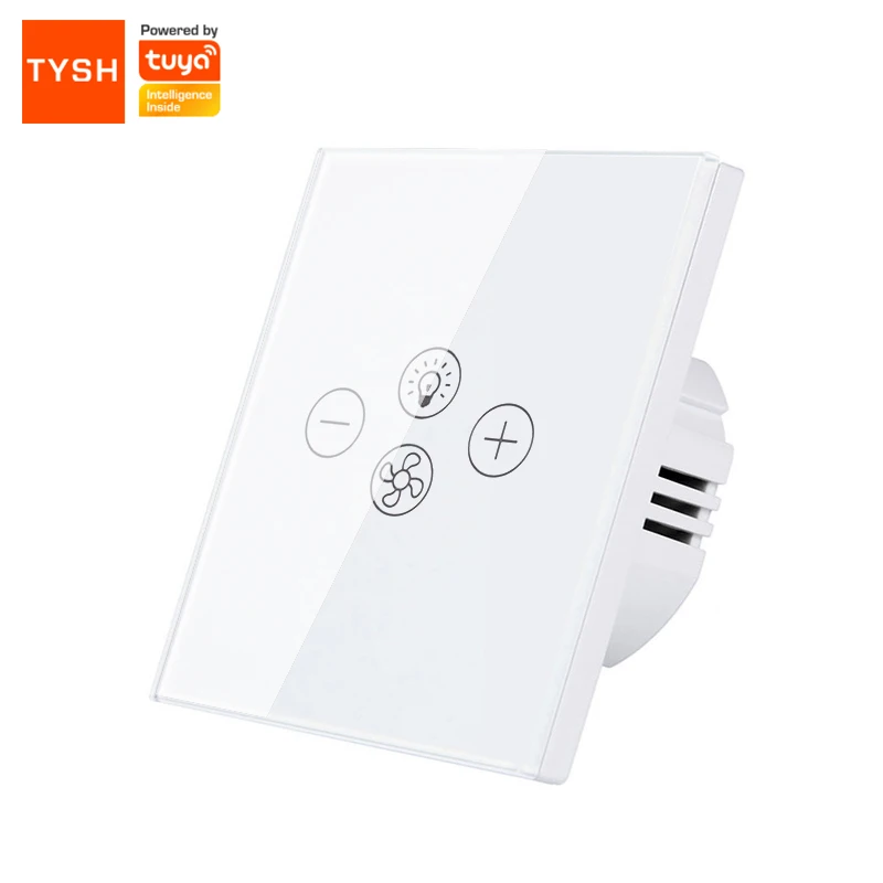 STLF Real-time Status Displays Wifi Control Smart Dimmer Switch Glass Panel Fan Control Switch