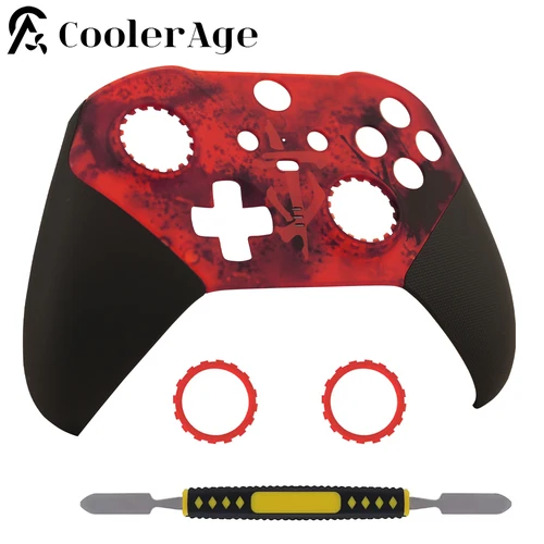 Carcasa de repuesto, cubierta frontal para Xbox Elite Series 2, controlador The Dark Ages, funda frontal trasera para mando