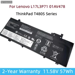 New Original L17L3P71 Laptop Battery For Lenovo ThinkPad T480S L17M3P71 L17M3P72 01AV478 01AV479 01AV480 SB10K97620 SB10K97621